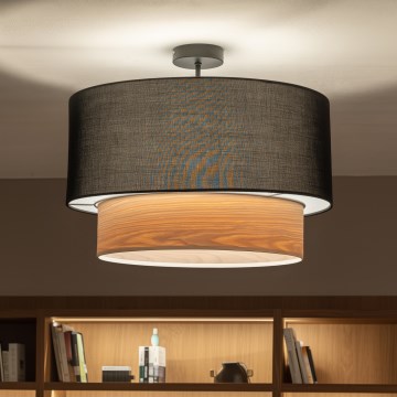 Brilagi - LED virsmas montējamā lustra CERIA 1xE27/60W/230V Ø 50 cm melna/bēša