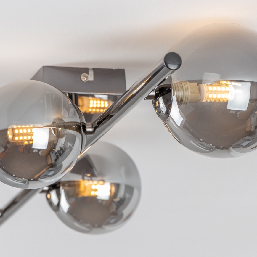 Brilagi - LED virsmas montējamā lustra MILLA 4xG9/3W/230V melns hroms/dūmakains