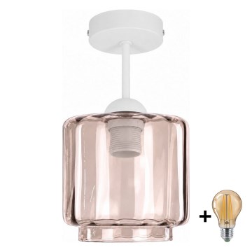 BRILAGI - LED Virsmas montējama lustra RETRO GLASS 1xE27/60W/230V Ø 15 cm balta/dūmakaina bēša