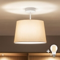 Brilagi - LED virsmas montējamais griestu lustrs CERIA 1xE27/60W/230V Ø 30 cm balts/bēšs
