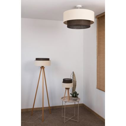 Brilagi - LED virsmas montēta griestu lustra BOHO STYLE 3xE27/15W/230V Ø 60 cm krēmkrāsas/brūna