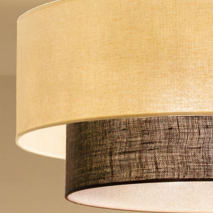 Brilagi - LED virsmas montēta griestu lustra BOHO STYLE 3xE27/15W/230V Ø 60 cm krēmkrāsas/brūna