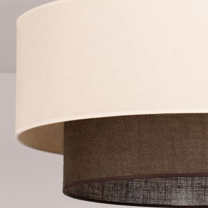 Brilagi - LED virsmas montēta griestu lustra BOHO STYLE 3xE27/15W/230V Ø 60 cm krēmkrāsas/brūna