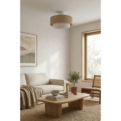 Brilagi - LED virsmas piestiprināma griestu lampa BOHO ECO 1xE27/10W/230V Ø 40 cm bēša/krēmkrāsa