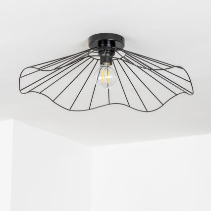 Brilagi - LED virsmas piestiprināma griestu lampa CERIA WIRE 1xE27/40W/230V Ø 60 cm, melna