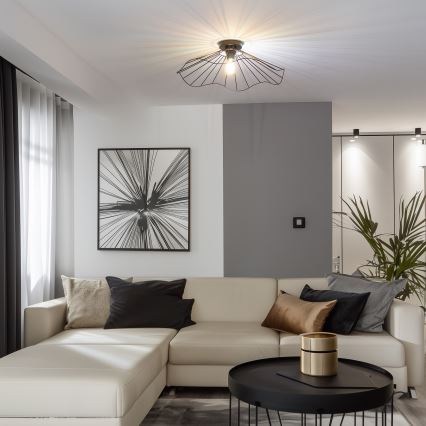 Brilagi - LED virsmas piestiprināma griestu lampa CERIA WIRE 1xE27/40W/230V Ø 60 cm, melna