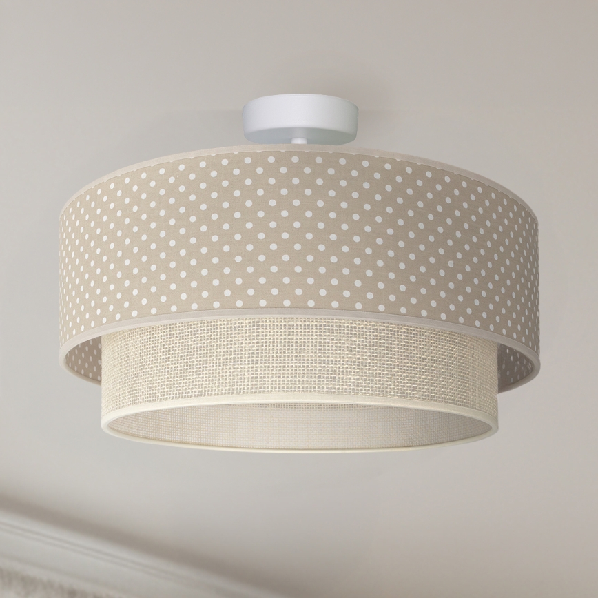 Brilagi - LED virsmas griestu lampa BOHO BOBO 1xE27/60W/230V Ø 40 cm, punkti, bēša/krēma