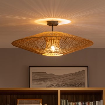 Brilagi - LED virsmas piestiprināma griestu lustra CERIA BOHO 1xE27/60W/230V Ø 70 cm melna/brūna