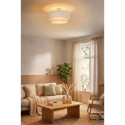 Brilagi - LED virsmas piestiprināma lustra BOHO ECO 1xE27/10W/230V Ø 40 cm krēmkrāsas