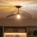 Brilagi - LED virsmas piestiprināma lustra CERIA WIRE 1xE27/60W/230V 40x56 cm melna