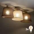 BRILAGI - LED virsmas piestiprināma lustra LATTE SABIA 3xE27/15W/230V priede/miks