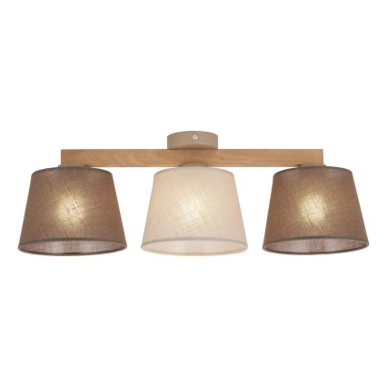 BRILAGI - LED virsmas piestiprināma lustra LATTE SABIA 3xE27/15W/230V priede/miks