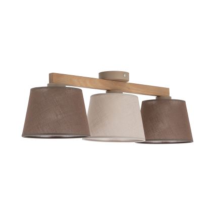 BRILAGI - LED virsmas piestiprināma lustra LATTE SABIA 3xE27/15W/230V priede/miks