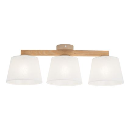 BRILAGI - LED virsmas piestiprināms lustrs LATTE SABIA 3xE27/15W/230V priede/balts
