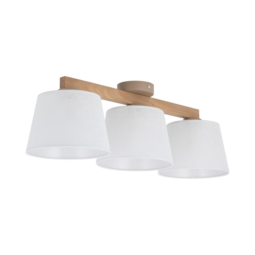 BRILAGI - LED virsmas piestiprināms lustrs LATTE SABIA 3xE27/15W/230V priede/balts