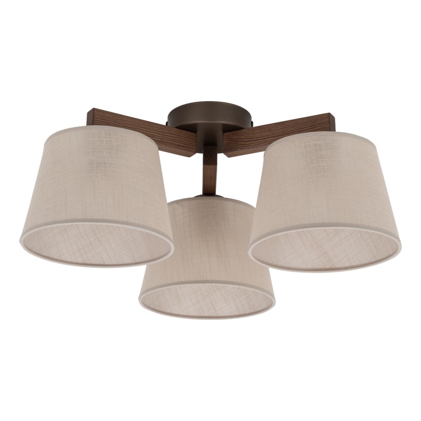 BRILAGI - LED virsmas stiprināma griestu lampa LATTE 3xE27/15W/230V priede/bēša