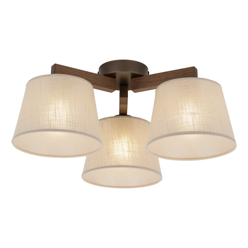 BRILAGI - LED virsmas stiprināma griestu lampa LATTE 3xE27/15W/230V priede/bēša