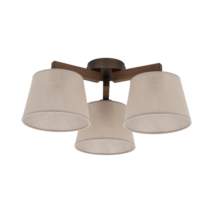 BRILAGI - LED virsmas stiprināma griestu lampa LATTE 3xE27/15W/230V priede/bēša