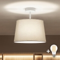 Brilagi - LED virsmas stiprināmais griestu lustrs CERIA 1xE27/60W/230V Ø 30 cm balts/pelēks