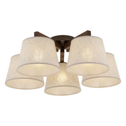 BRILAGI - LED virsmas uzstādāma lustra LATTE 5xE27/15W/230V priede/krēmkrāsa