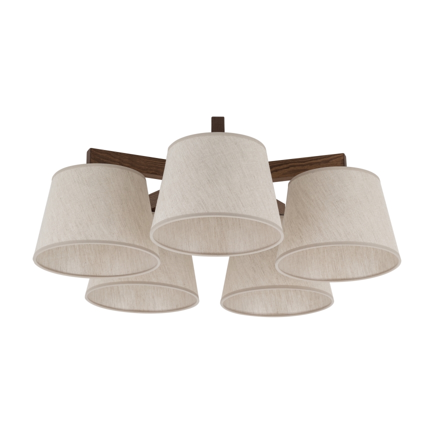 BRILAGI - LED virsmas uzstādāma lustra LATTE 5xE27/15W/230V priede/krēmkrāsa