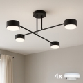 Brilagi - LED virsmontējamā lustra MONO 4xGX53/13W/230V melna