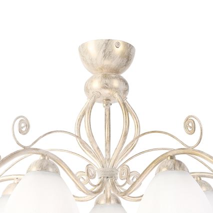 Brilagi - LED virsmontēta griestu lustra ANTICO 5xE27/60W/230V 3000K balta patina