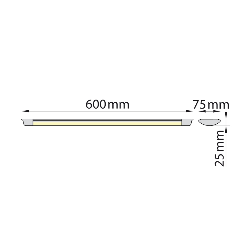 Brilagi - LED Virtuves zem skapīša lampa AVERO LED/16W/230V 60 cm