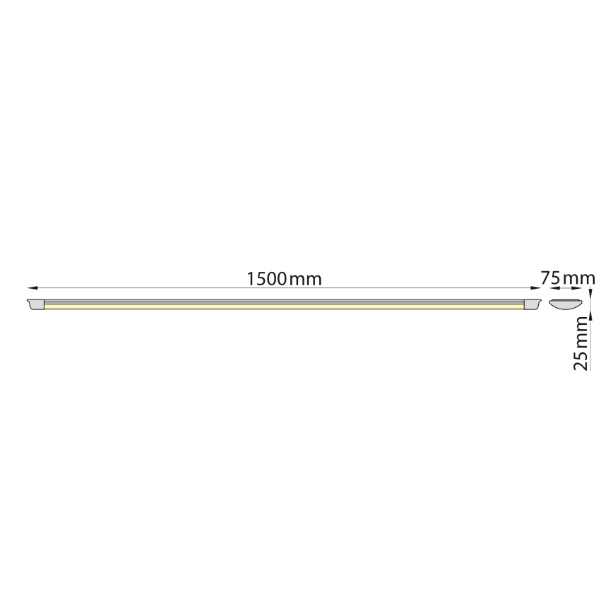 Brilagi - LED Virtuves zem skapīša lampa AVERO LED/45W/230V 150 cm