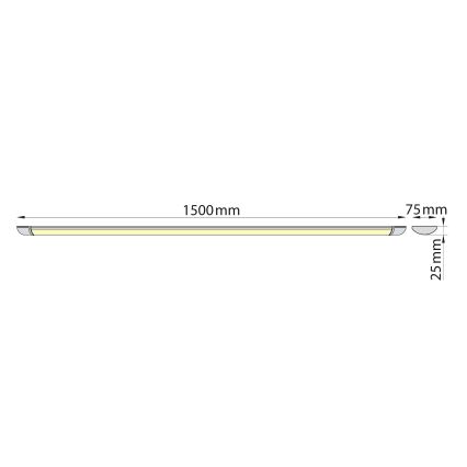 Brilagi - LED Virtuves zem skapīša lampa LUMA LED/40W/230V 150 cm