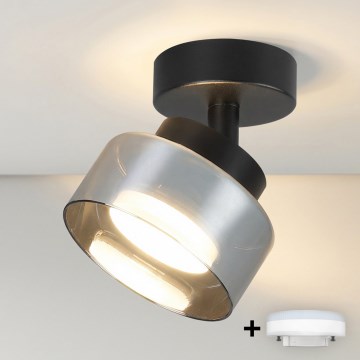 Brilagi - LED Virziena gaismeklis AURA LUX 1xGX53/30W/230V Ø 13 cm melns/dūmains