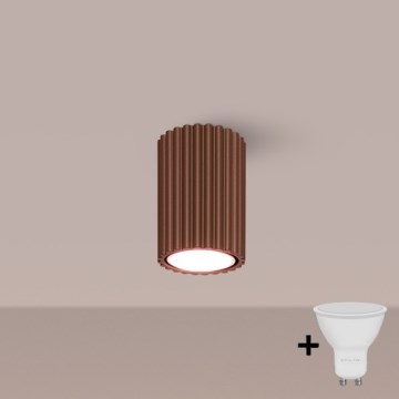 Brilagi - LED virziena gaismeklis CRESTO 1xGU10/10W/230V 10 cm brūns