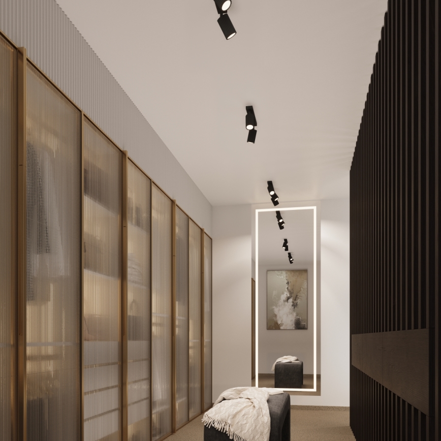 Brilagi - LED virziena gaismeklis CRESTO 2xGU10/10W/230V melns