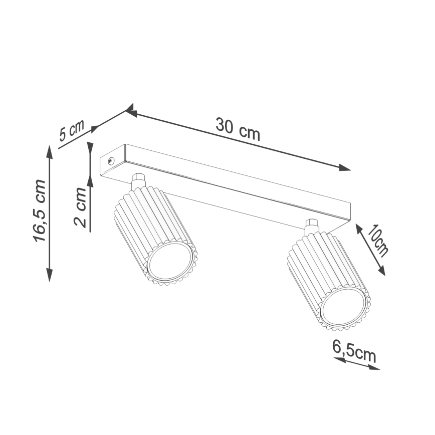 Brilagi - LED virziena gaismeklis CRESTO 2xGU10/10W/230V melns