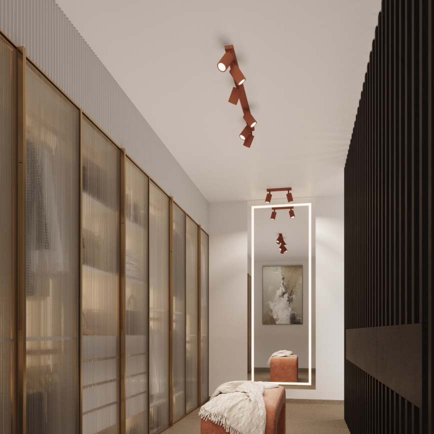 Brilagi - LED virziena gaismeklis CRESTO 2xGU10/10W/230V sarkans