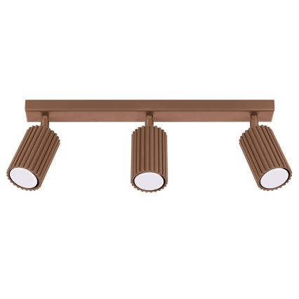 Brilagi - LED virziena gaismeklis CRESTO 3xGU10/10W/230V brūns
