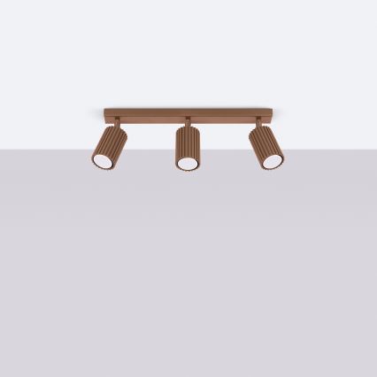 Brilagi - LED virziena gaismeklis CRESTO 3xGU10/10W/230V brūns