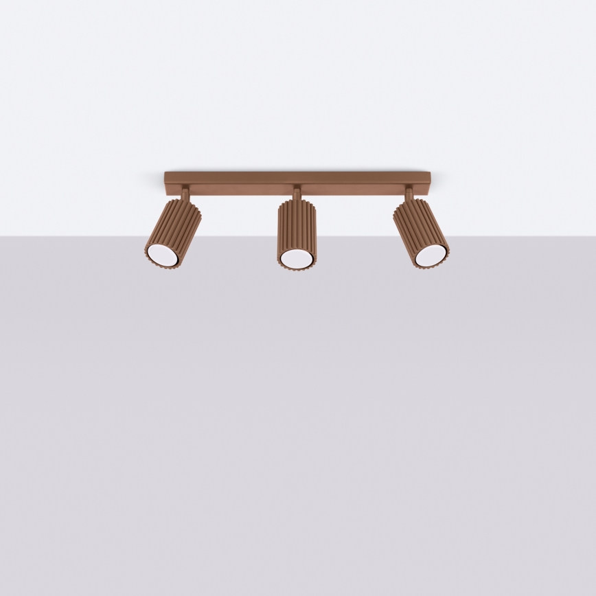 Brilagi - LED virziena gaismeklis CRESTO 3xGU10/10W/230V brūns