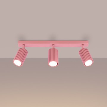 Brilagi - LED virziena gaismeklis CRESTO 3xGU10/10W/230V rozā