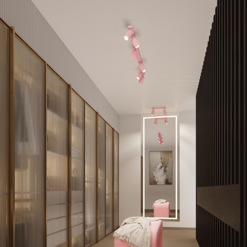 Brilagi - LED virziena gaismeklis CRESTO 3xGU10/10W/230V rozā