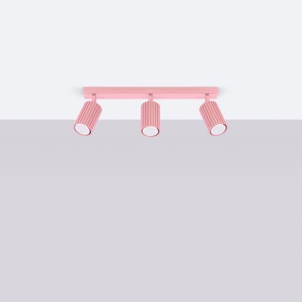Brilagi - LED virziena gaismeklis CRESTO 3xGU10/10W/230V rozā