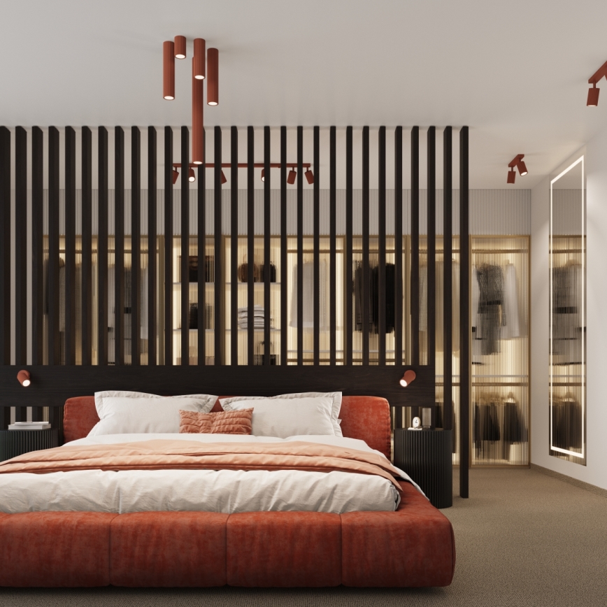 Brilagi - LED virziena gaismeklis CRESTO 3xGU10/10W/230V sarkans