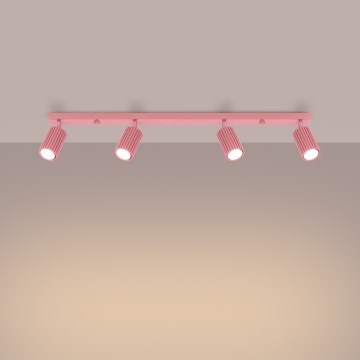 Brilagi - LED virziena gaismeklis CRESTO 4xGU10/10W/230V rozā