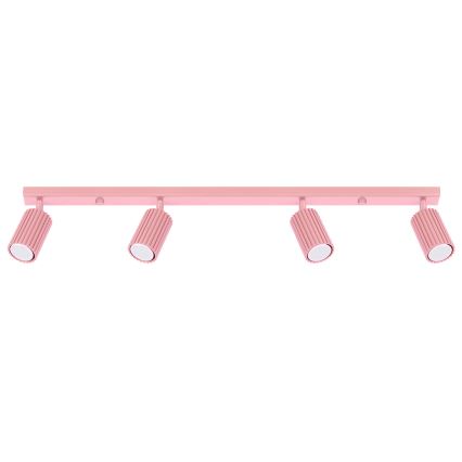 Brilagi - LED virziena gaismeklis CRESTO 4xGU10/10W/230V rozā