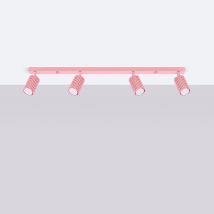 Brilagi - LED virziena gaismeklis CRESTO 4xGU10/10W/230V rozā