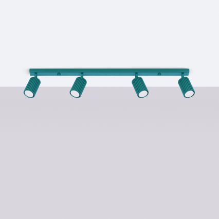 Brilagi - LED virziena gaismeklis CRESTO 4xGU10/10W/230V tirkīza