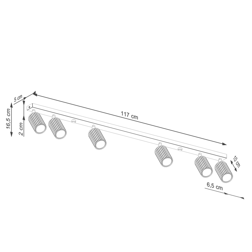 Brilagi - LED virziena gaismeklis CRESTO 6xGU10/10W/230V balts