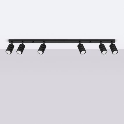 Brilagi - LED virziena gaismeklis CRESTO 6xGU10/10W/230V melns