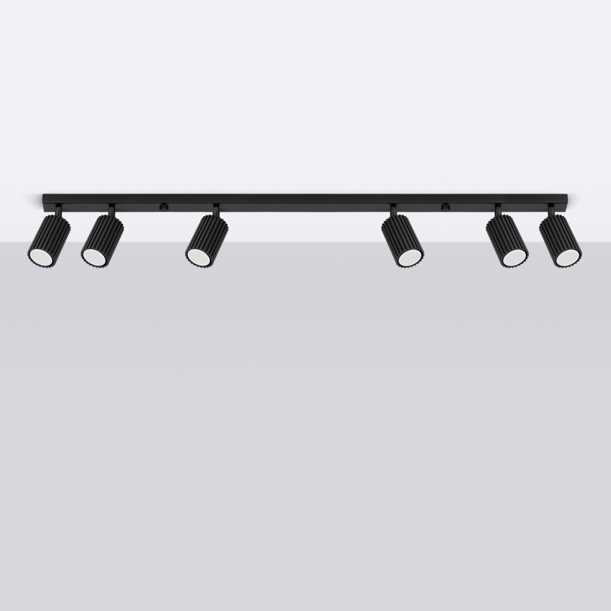 Brilagi - LED virziena gaismeklis CRESTO 6xGU10/10W/230V melns