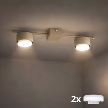 Brilagi - LED virziena gaismeklis MONO 2xGX53/13W/230V bēšs
